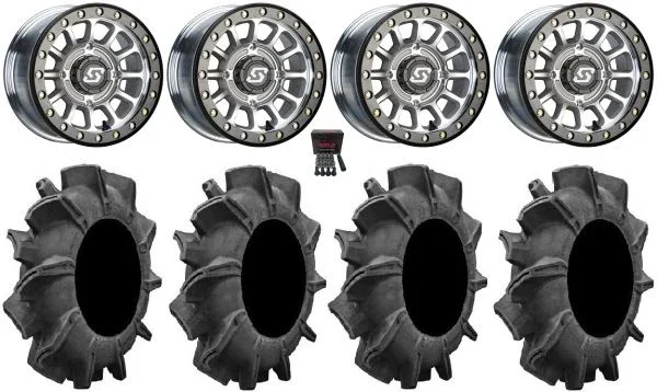 Sedona Sano Beadlock 14″ Wheels Cast 32″ Assassinator Tires Polaris Sportsman / RZR / Ranger