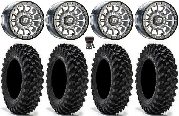 Sedona Sano Beadlock 14″ Wheels Cast 34″ Warrior XT Sticky Tires Polaris RZR XP 1000 / PRO XP / Ranger XP 900/1000