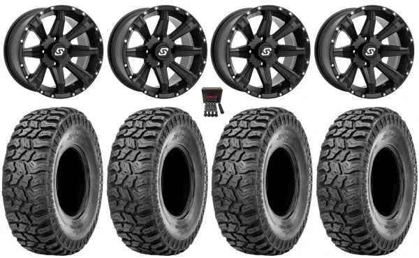 Sedona Sparx 14″ Wheels Black 27″ Ridge Saw 2.0 Tires Polaris RZR XP 1000 / PRO XP / Ranger XP 900/1000