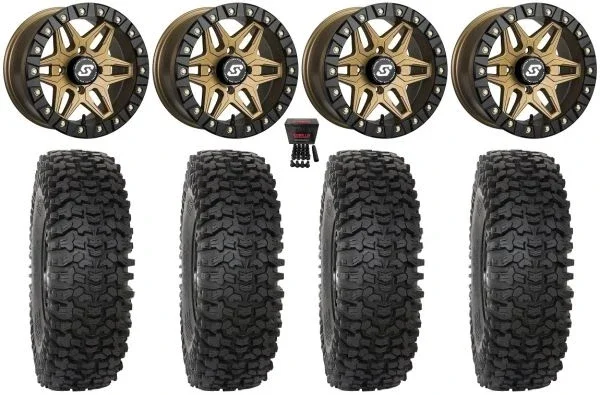 Sedona Split 6 Bdlk 14″ Wheels Br 28″ RC500 Tires Yamaha Viking Wolverine YXZ1000R CFMoto ZForce 950 UForce 1000
