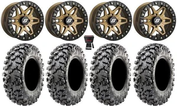 Sedona Split 6 Bdlk 14″ Wheels Br +30mm 28″ Carnivore R/T Tires Polaris RZR XP 1000 / PRO XP / Ranger XP 900/1000