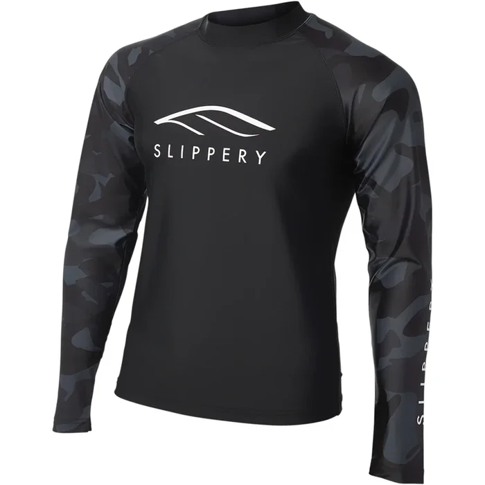 SLIPPERY Rashguard Underwear Long-Sleeve – Black/Camo