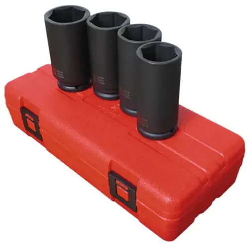Sunex Tools 1/2″ Drive 4 Pc. Metric Deep Spindle Nut Impact Socket Set – 2838