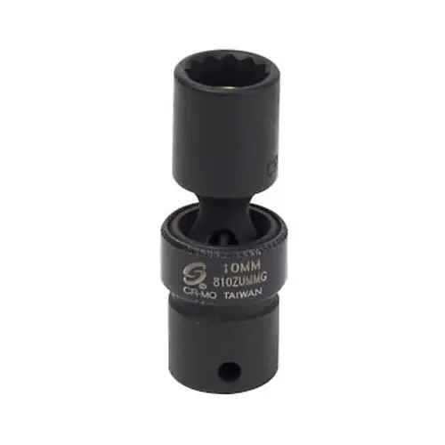 Sunex Tools 1/4″ Drive 12 Point 10mm Magnetic Universal Impact Socket – 810ZUMMG