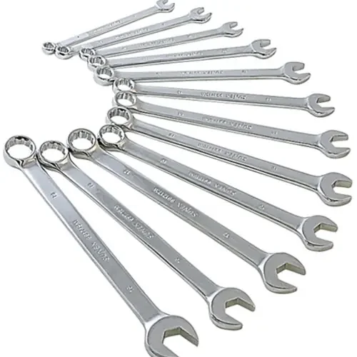 Sunex Tools 12 Pc. Fully Polished Metric V-Groove Combination Wrench Set – 9917M