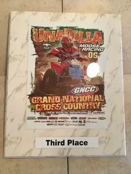 SUZUKI GNCC ATV RACING PLAQUE AWARD LAEGER’S TRX250R YFZ450R 250R 450R UNADILLA
