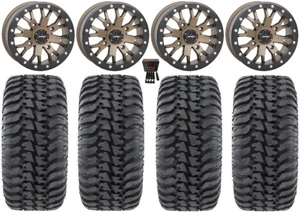 System 3 SB-4 Bronze (6+1/4+3) 14″ Wheels 30″ Regulator Tires Honda Talon