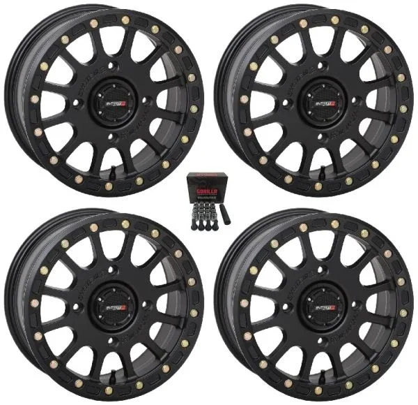 System 3 SB-5 Beadlock Black UTV Wheels 14″ Kawasaki Teryx Mule