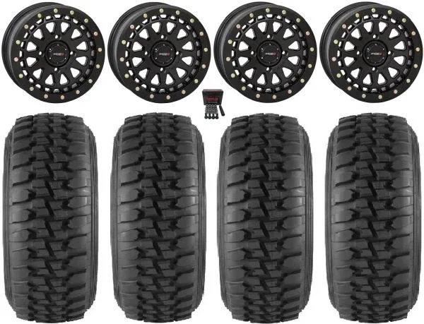 System 3 SB-6 15″ Wheels Bk (6+1) 32″ Desert Series Tires Polaris Sportsman / RZR / Ranger
