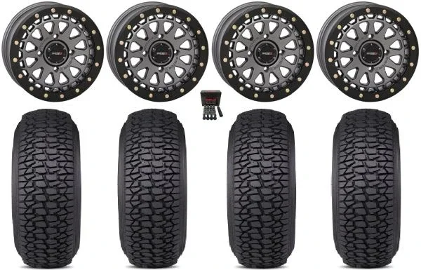 System 3 SB-6 15″ Wheels Gm (5+2) 35″ Regulator 2 Tires Kawasaki Teryx Mule