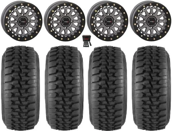 System 3 SB-6 15″ Wheels Gm (6+1) 33″ Desert Series Tires Can-Am Maverick X3 / Honda Pioneer 1000 / Talon