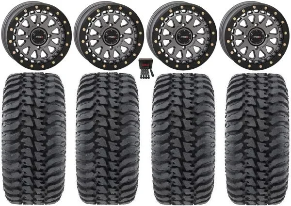 System 3 SB-6 15″ Wheels Gunmetal (5+2) 32″ Regulator Tires Polaris RZR XP 1000 / PRO XP / Ranger XP 900/1000