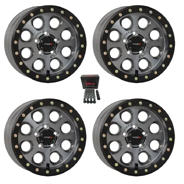 System 3 SB-7 Beadlock 15″ Wheels Titanium (4+3) CFMoto UForce U10 Pro / U10 XL Pro / ZForce Z10 / Z10-4