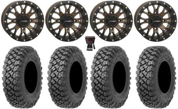 System 3 ST-3 14″ Wheels Bronze 30″ Alpha Tires Polaris Sportsman / RZR / Ranger
