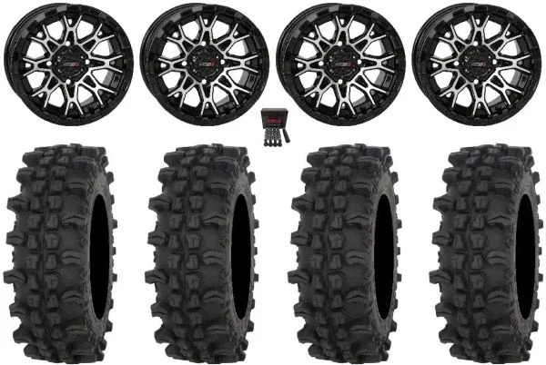 System 3 ST-6 14″ Wheels Black 28″ ACP Tires Sportsman 550 850 1000