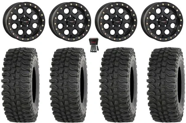 System SB-7 Bdlk 15″ Wheels Bk (4+3) 33″ BDC Tires Polaris RZR Turbo R & Pro R Ranger 1500 Xpedition