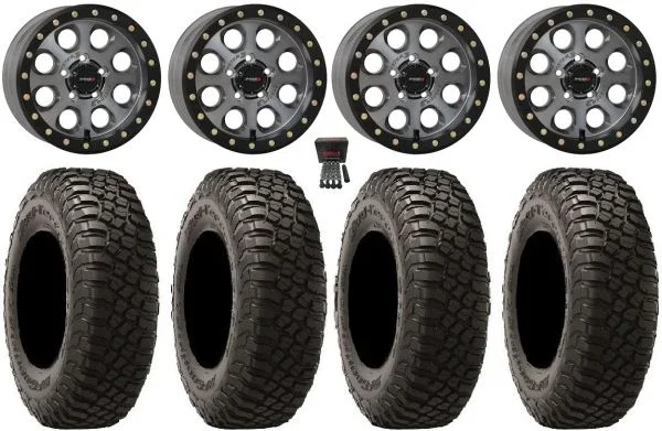 System SB-7 Bdlk 15″ Wheels Ti (4+3) 35″ BFG KM3 Tires Polaris RZR Turbo R & Pro R Ranger 1500 Xpedition