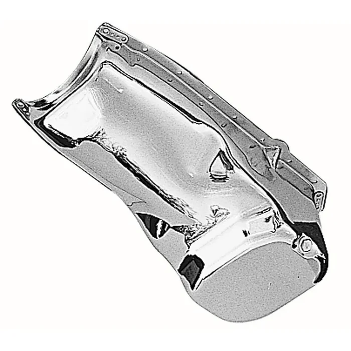 Trans-Dapt OEM Style Rear Sump Oil Pan – 4 Quart – Stock Depth – Chrome – Oldsmobile V8