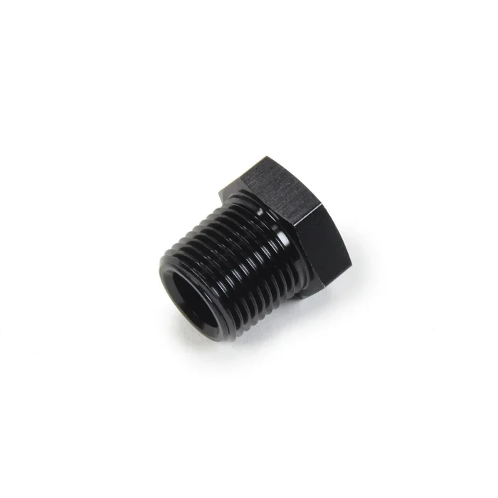 Triple X Race Co. Bushing Fitting 3/8 ” NPT Male to 1/4 ” NPT Female Aluminum Black Anodize – Each
