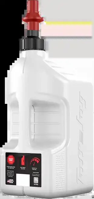 Tuff Jug Container – with View Strip/Ripper Cap – White – 5.3 US gal