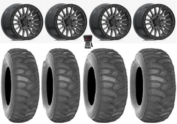 Valor V06 Bdlk 15″ Wheels Gm 32″ SS360/HP Tires CFMoto UForce U10 Pro / U10 XL Pro / ZForce Z10 / Z10-4