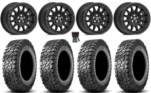 Valor V09 Beadlock 15″ Wheels Black 34″ Predator Tires Polaris RZR XP 1000 / PRO XP / Ranger XP 900/1000