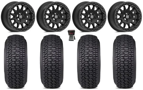 Valor V09 Beadlock 15″ Wheels Black 35″ Regulator 2 Tires Polaris RZR Turbo R & Pro R Ranger 1500 Xpedition
