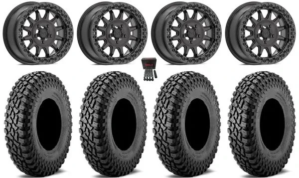 Valor V09 Beadlock 15″ Wheels Charcoal 35″ Incursion A/T Tires CFMoto UForce U10 Pro / U10 XL Pro / ZForce Z10 / Z10-4