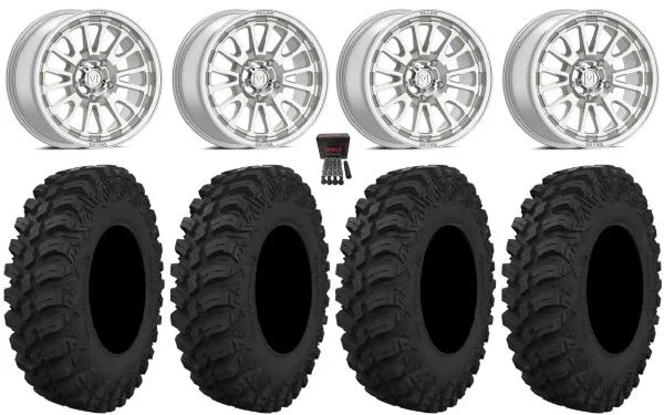 Valor V14 15″ Wheels Machined 30″ Crawler AT Tires CFMoto UForce U10 Pro / U10 XL Pro / ZForce Z10 / Z10-4