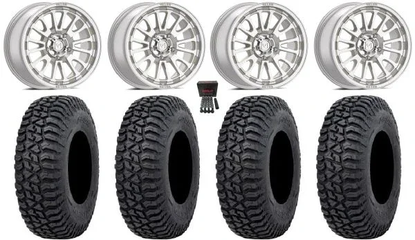 Valor V14 15″ Wheels Machined 32″ Tricera Tires CFMoto UForce U10 Pro / U10 XL Pro / ZForce Z10 / Z10-4