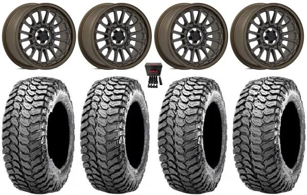 Valor V14 15″ Wheels Root Beer 32″ Liberty Tires Polaris RZR XP 1000 / PRO XP / Ranger XP 900/1000