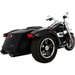 Vance & Hines 4″ Black Twin Slash Slip-On Mufflers Harley 17-24 FLTR/FLTRT