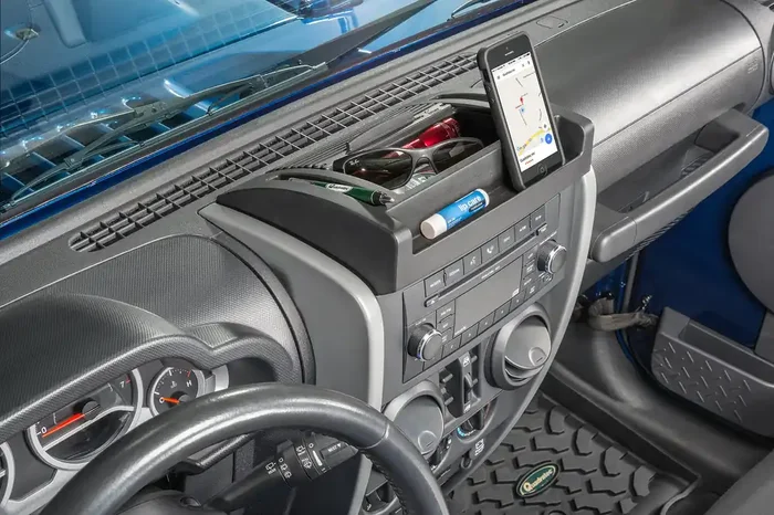 Vertically Driven Products 31795 Roll Top Dash Storage Console for 07-10 Jeep Wrangler JK