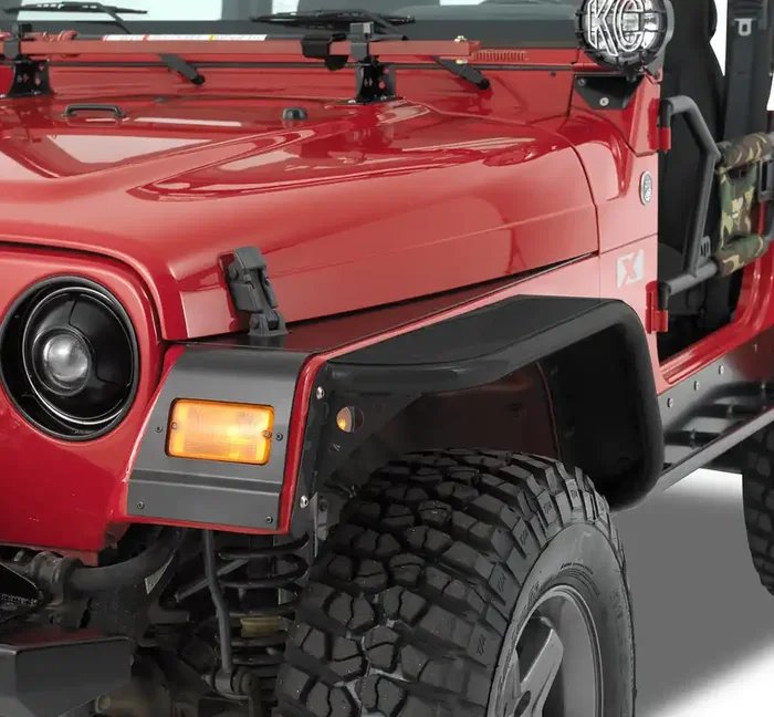 Warrior Products 4″ Wide Front Tube Flares for 97-06 Jeep Wrangler TJ & Unlimited