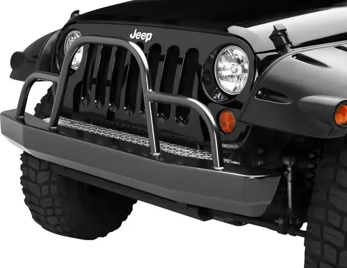 Warrior Products 59050 Front Rock Crawler Bumper with Brush Guard for 07-18 Jeep Wrangler JK