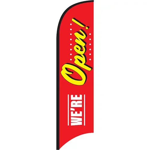 We‘re Open Feather Flag Kit 12ft