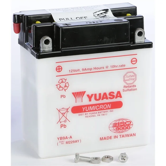Yuasa Battery YB9A-A Conventional electrolyte Sold Separately [MPN: YUAM229AY]