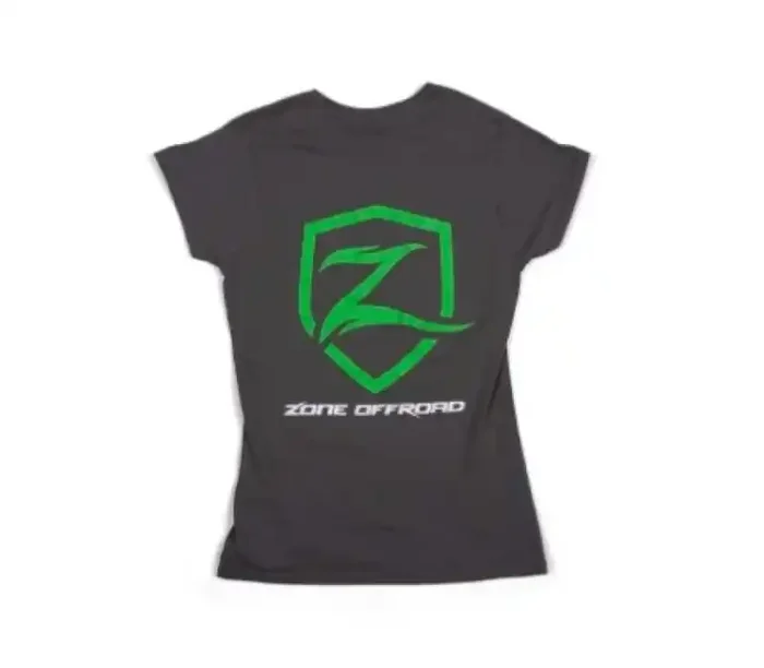 Zone Offroad Charcoal Gray Premium Cotton T-Shirt w/ Logo – Womens – Large ZONU9163L